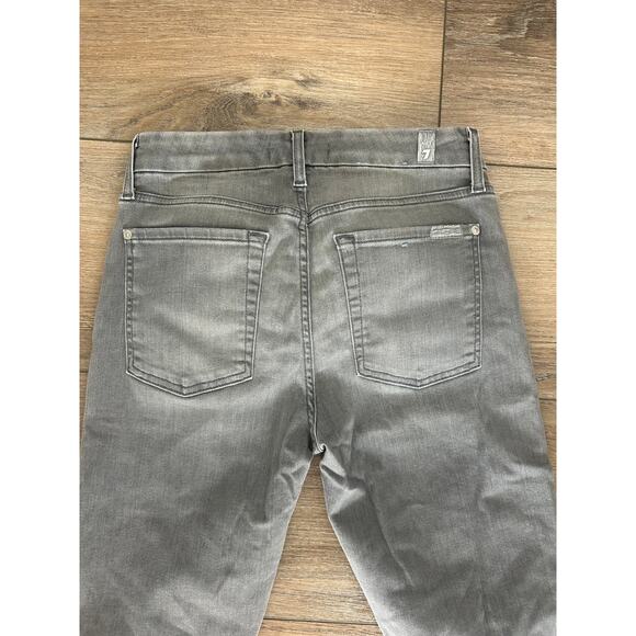 7 For All Mankind Blair Skinny Jeans Size 27 Gray Denim Ankle Jeans - Picture 8 of 10
